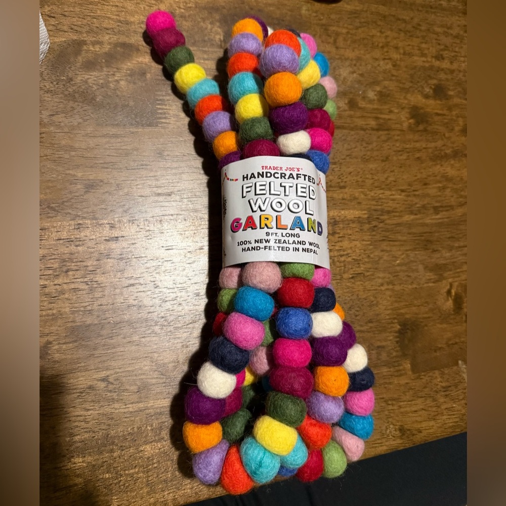 Trader Joes Felted Wool Garland